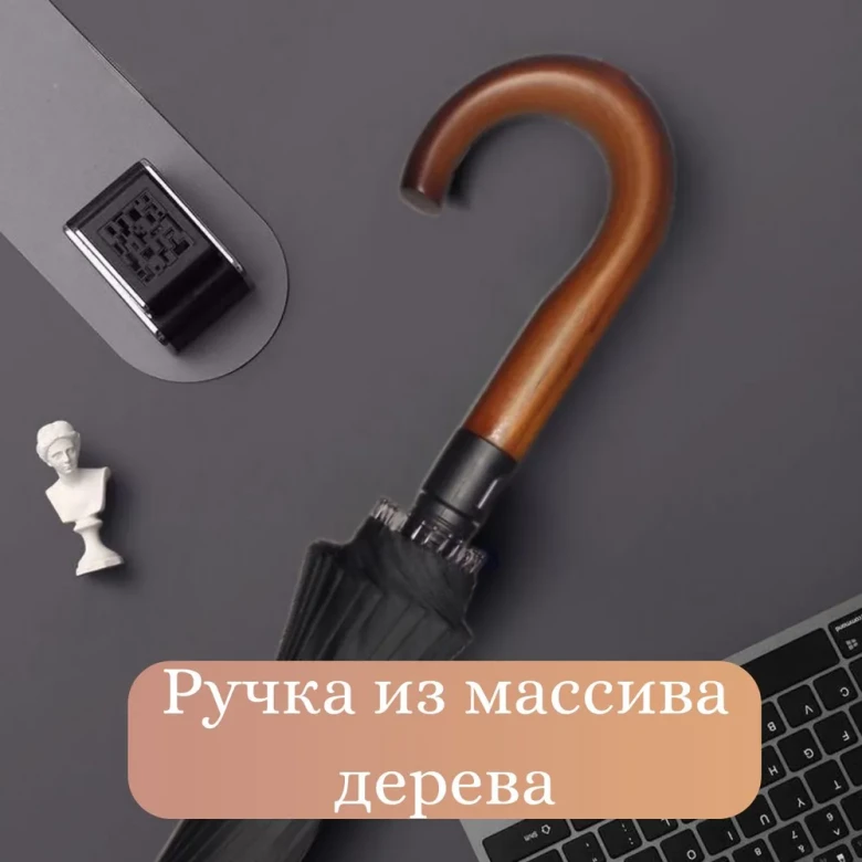 Зонт-трость семейный Pasio 135, 24 спицы, ручка крюк дерево