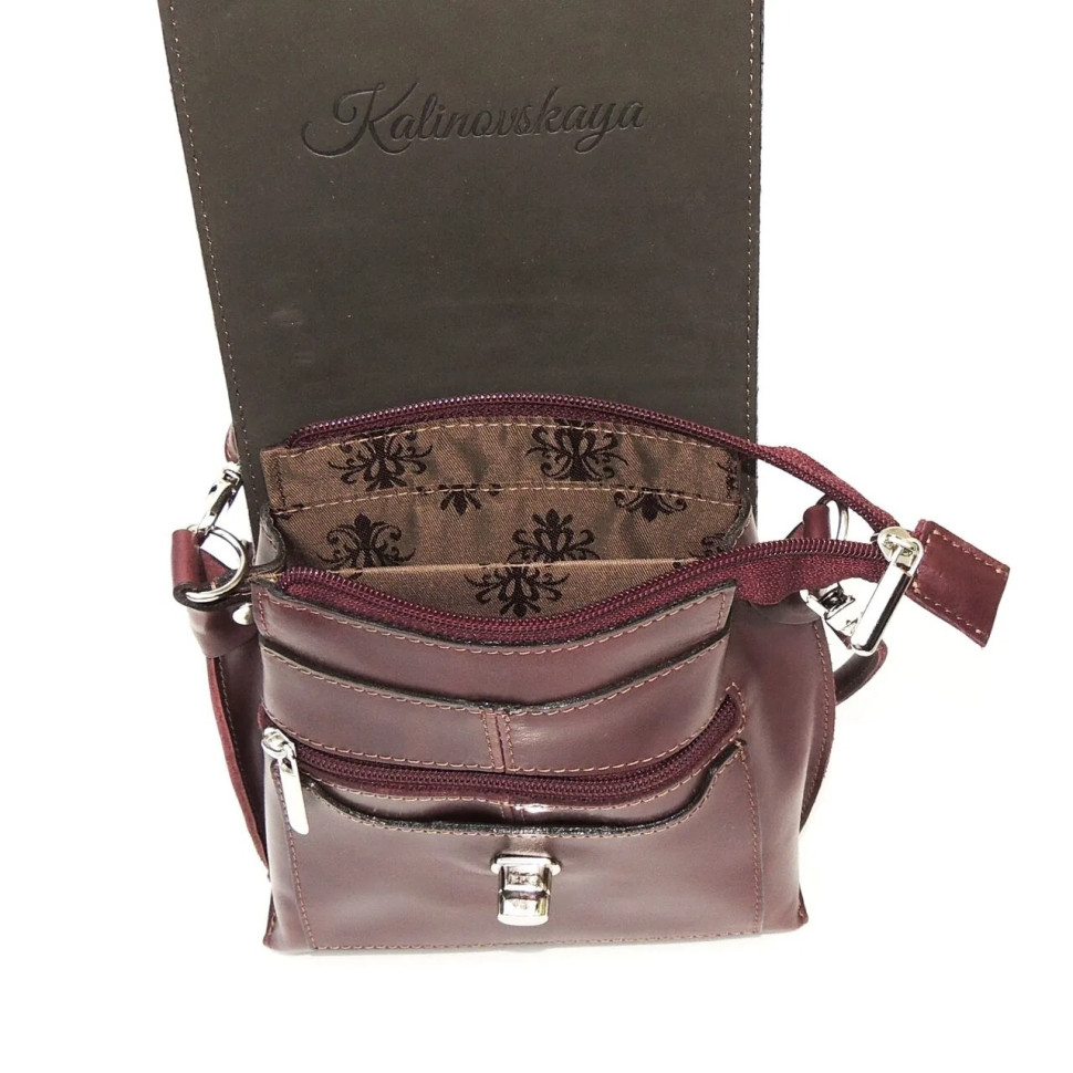 Сумка женская Natalia Kalinovskaya 76п.681 Джун бордо гладкая Сумка женская Natalia Kalinovskaya 76п.681 Джун бордо гладкая