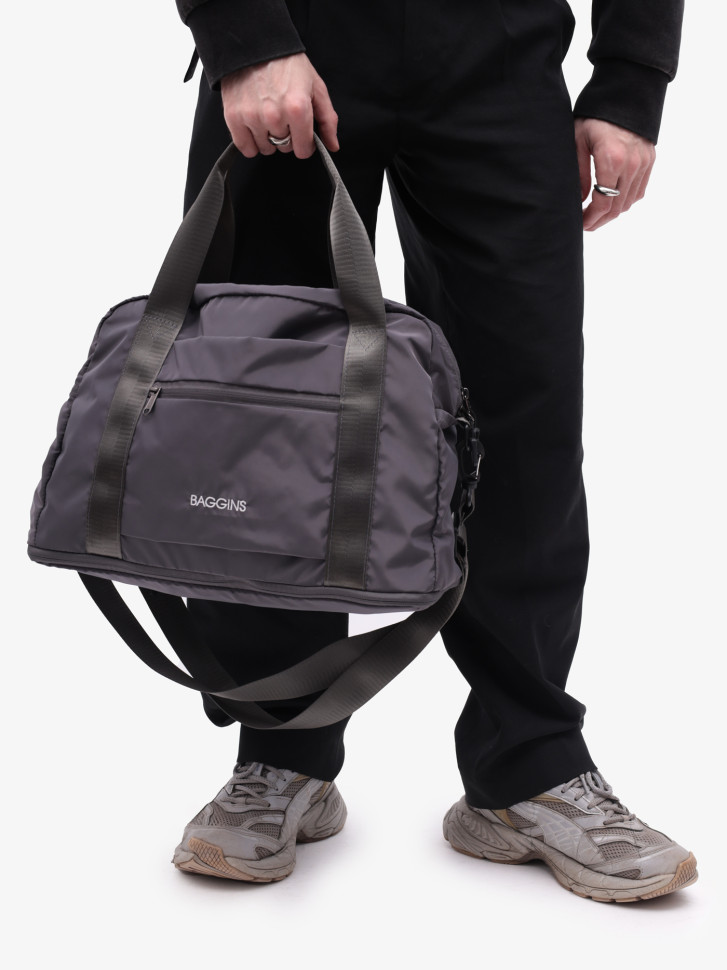 Сумка дорожно-спортивная Baggins 9230 серая Сумка дорожно-спортивная Baggins 9230 серая
