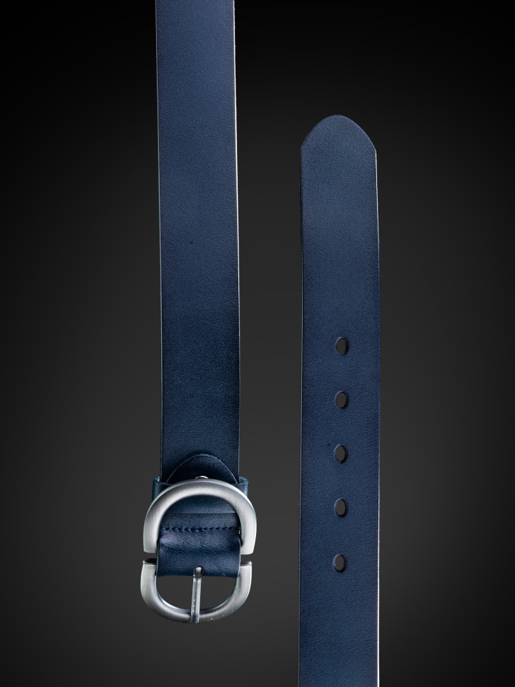 Ремень женский T.I.A. 40 полусфера тёмно-синий