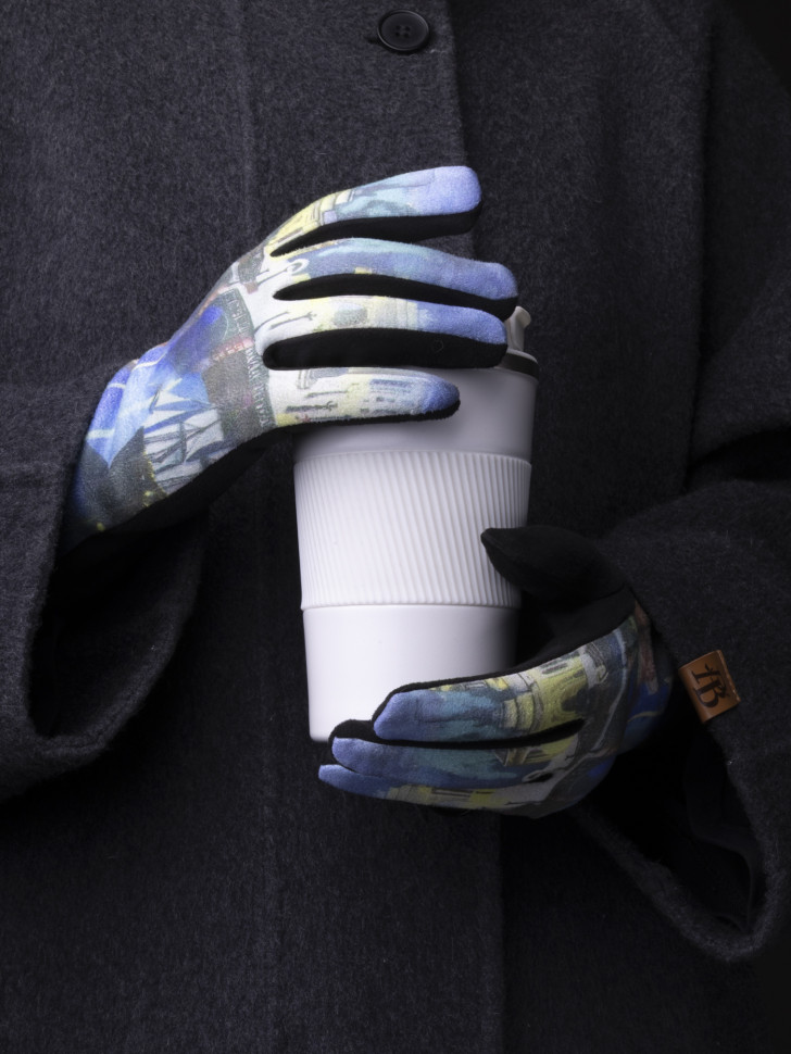 Перчатки женские Ангел 111-28 коты СПб