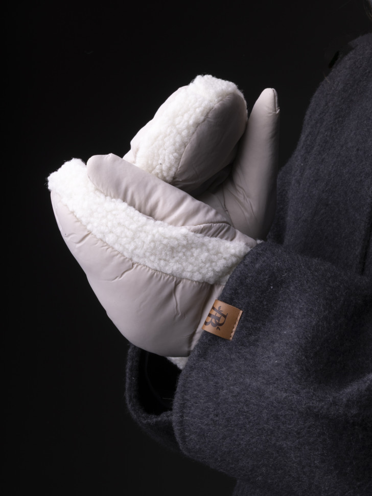 Варежки женские Юйлин бежевые