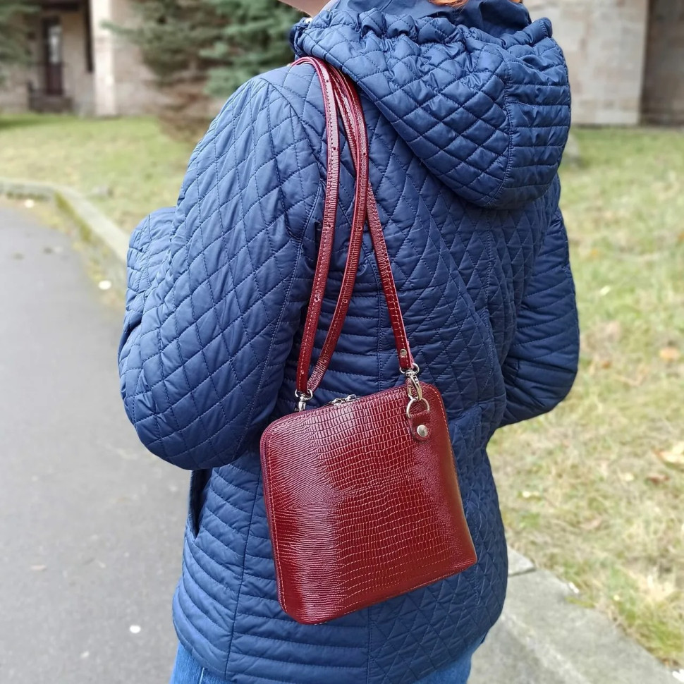 Сумка женская Natalia Kalinovskaya 83р.981 Ненси бордо рептилия