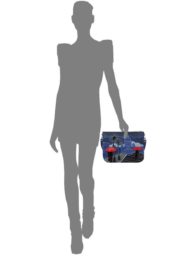 Сумка планшет Protege, ДС-261-69 Город №10 синяя Сумка планшет Protege, ДС-261-69 Город №10 синяя