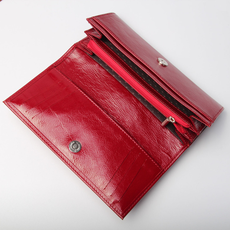 Портмоне женское 02-201-0951 бордо лак