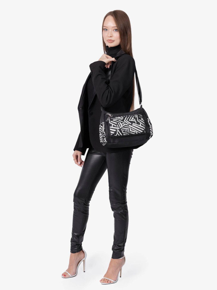 Сумка Ruilaisi, Б 1809 черная/белая Сумка Ruilaisi, Б 1809 черная/белая