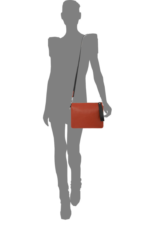 Сумка женская Protege, Ц-450.37 бел/оранж/чер.фл.+гл.