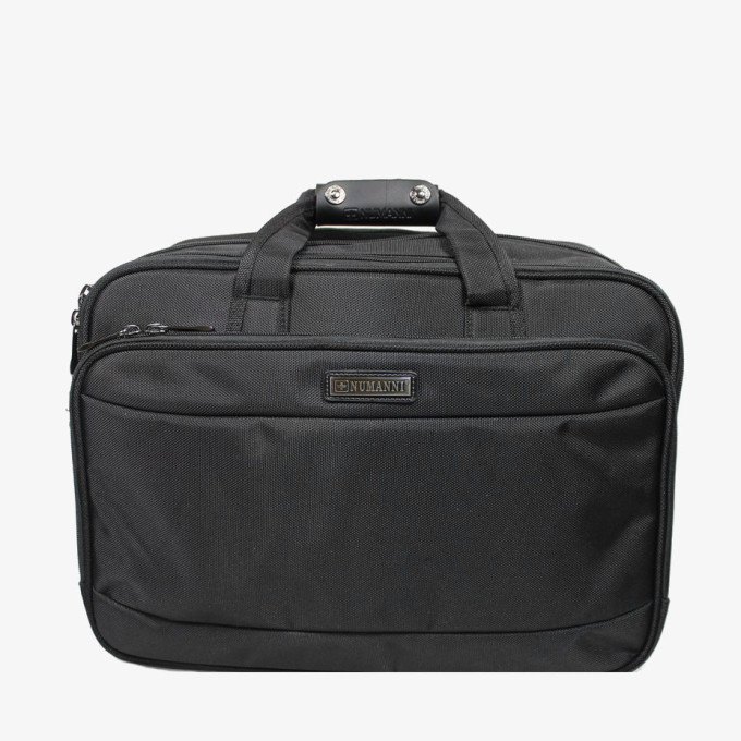 Мужская сумка раздвижная из текстиля Numanni 882 чёрная Мужская сумка раздвижная из текстиля Numanni 882 чёрная