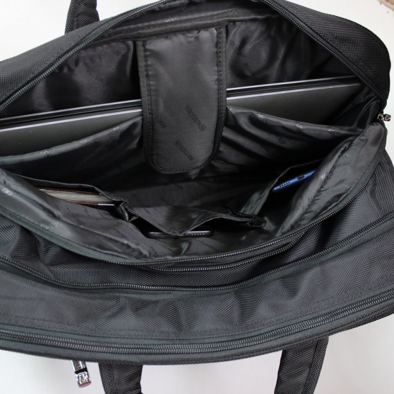 Мужская сумка раздвижная из текстиля Numanni 882 чёрная