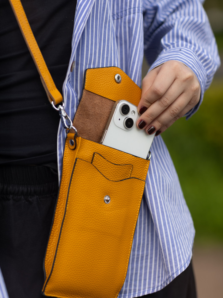 Сумка женская для телефона 5509 yellow Сумка женская для телефона 5509 yellow