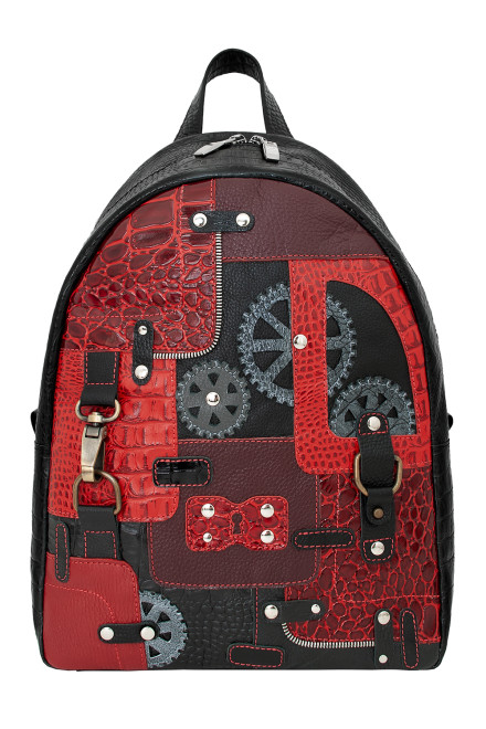 Рюкзак женский Protege, ДС-362-170 "Техно" чёрно-красный рептилия Рюкзак женский Protege, ДС-362-170 "Техно" чёрно-красный рептилия