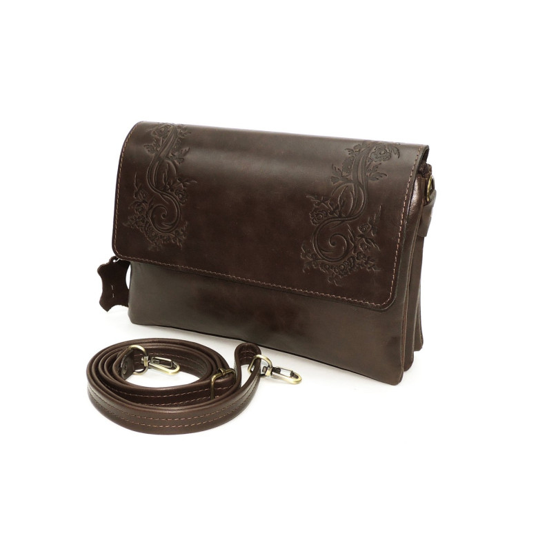 Женская кожаная сумка Natalia Kalinovskaya С44т "Асиа" коричневая