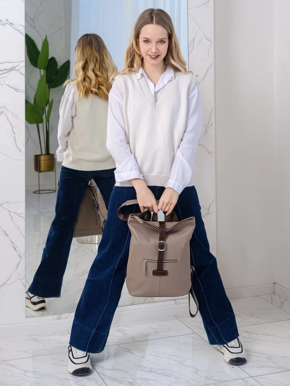 Сумка-рюкзак Natalia Kalinovskaya СР-34.151 «Луиза» капучино флотер