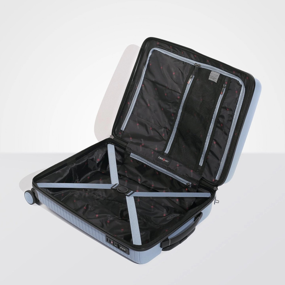 Чемодан Eberhart Eagle 50E-032 4 колеса серо-голубой