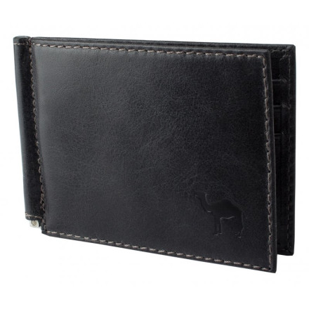 Зажим для денег Dimanche Camel 889/K чёрный, без отделения для мелочи Зажим для денег Dimanche Camel 889/K чёрный, без отделения для мелочи