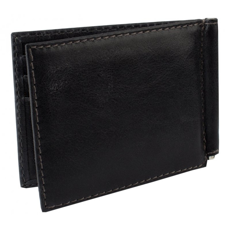 Зажим для денег Dimanche Camel 889/K чёрный, без отделения для мелочи