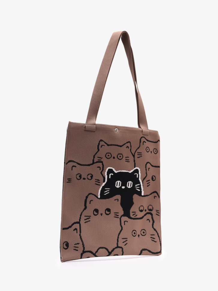 Сумка-шопер Baggins Cat коричневая Сумка-шопер Baggins Cat коричневая