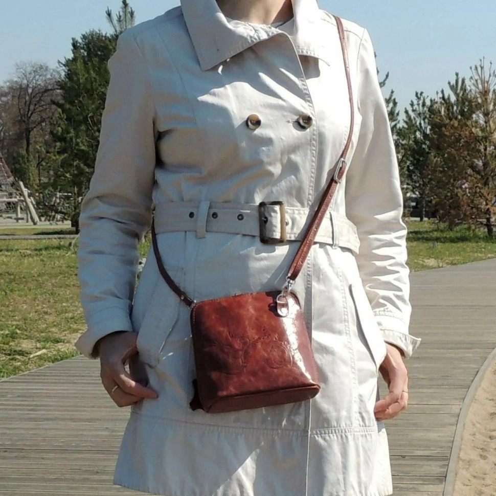 Сумка женская Natalia Kalinovskaya С83т.601 «Леверн» растение рыжая Сумка женская Natalia Kalinovskaya С83т.601 «Леверн» растение рыжая