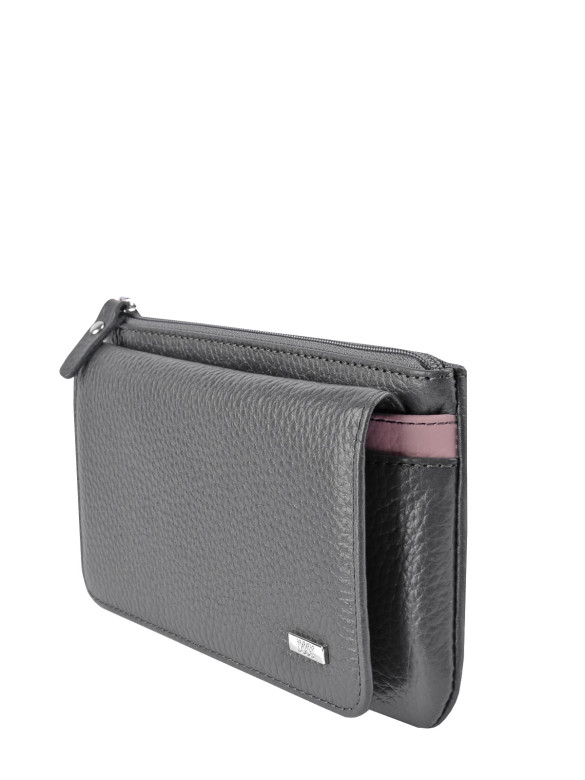 Кошелек Esse, ИНКАНТО GREY 76851 асфальт/розовый
