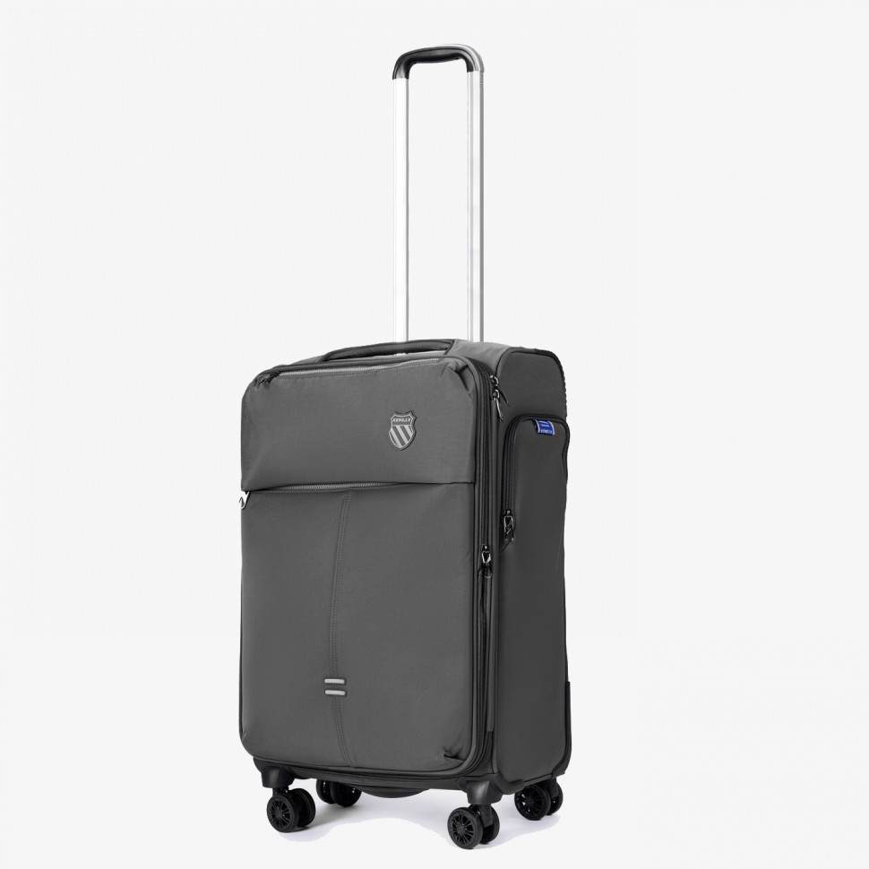 Чемодан из текстиля Kong LV 5901 серый 20" 4 колеса