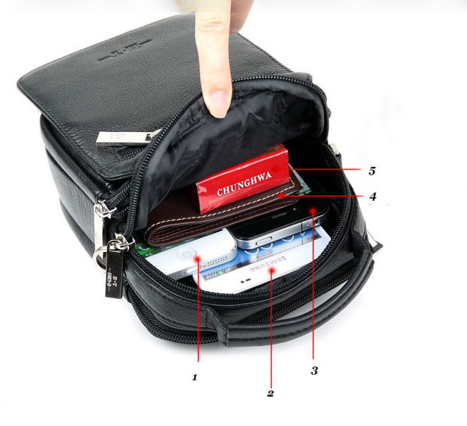 Мужская сумка через плечо Hight Touch 12-5 чёрная