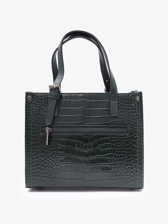 Сумка женская Karya 2402 зелёный крокодил