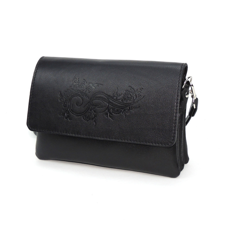 Черная женская кожаная сумка Natalia Kalinovskaya «Мальта» Растение Черная женская кожаная сумка Natalia Kalinovskaya «Мальта» Растение