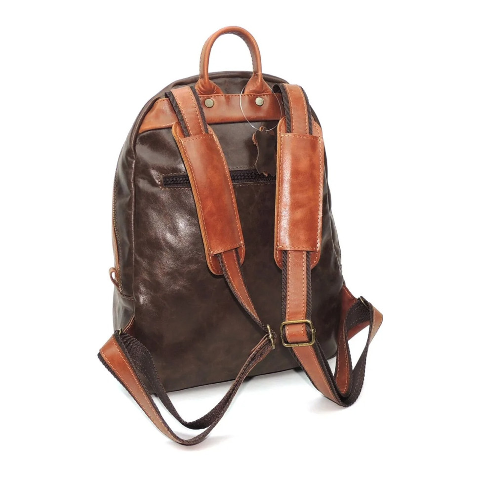 Рюкзак женский Natalia Kalinovskaya Р-43.602-1 «Леона» коричневый/рыжий гладкий Рюкзак женский Natalia Kalinovskaya Р-43.602-1 «Леона» коричневый/рыжий гладкий