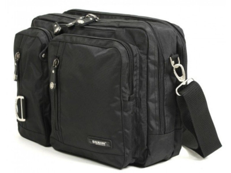 Сумка-рюкзак трансформер из текстиля Numanni 356 чёрная Сумка-рюкзак трансформер из текстиля Numanni 356 чёрная