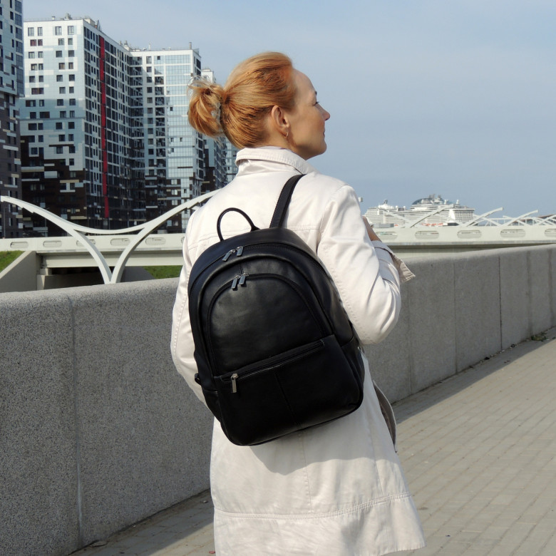 Рюкзак женский Natalia Kalinovskaya, Р43 «Мевис» черный Рюкзак женский Natalia Kalinovskaya, Р43 «Мевис» черный