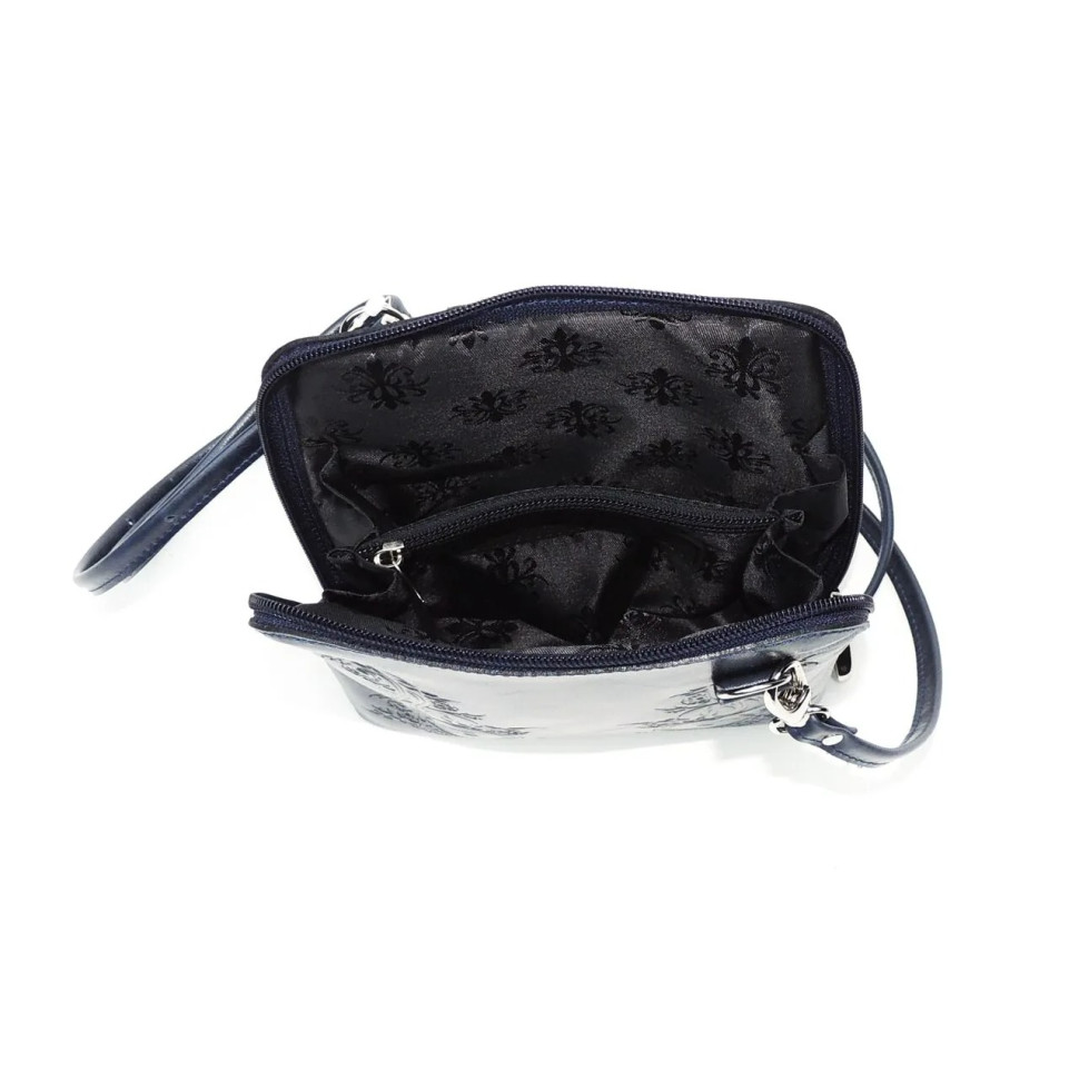 Сумка женская Natalia Kalinovskaya С 83т.661 «Уна» растение синяя Сумка женская Natalia Kalinovskaya С 83т.661 «Уна» растение синяя