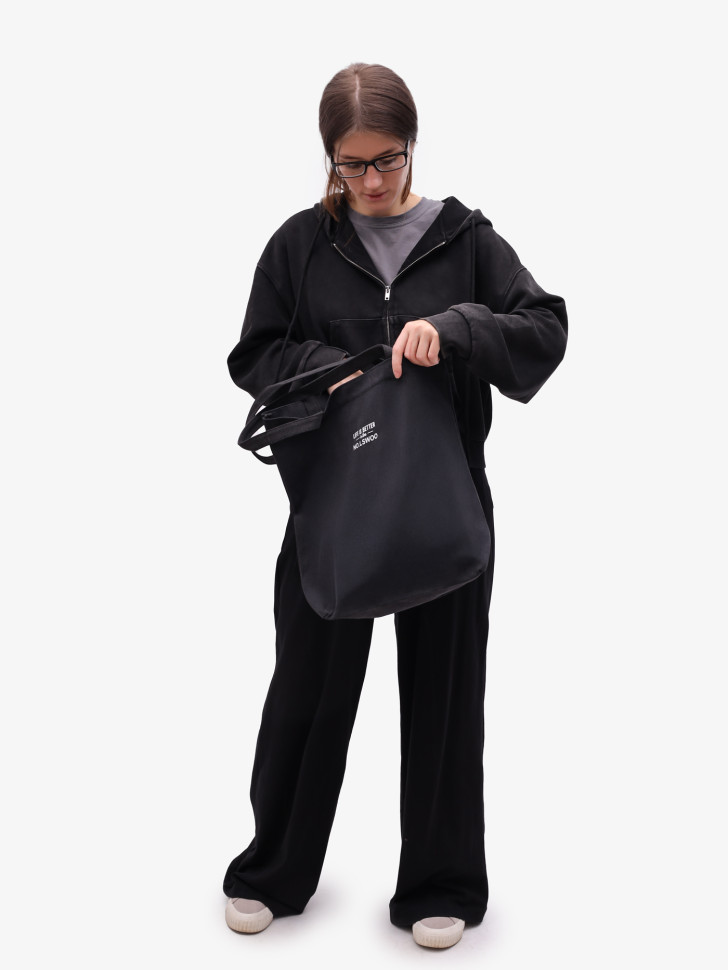 Сумка-шопер Б 6003 чёрная Сумка-шопер Б 6003 чёрная