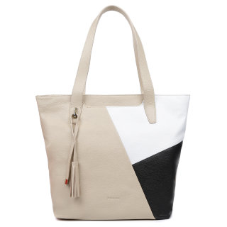 Женская кожаная сумка Palio 14976A1-W1-114/065 d.beige/white