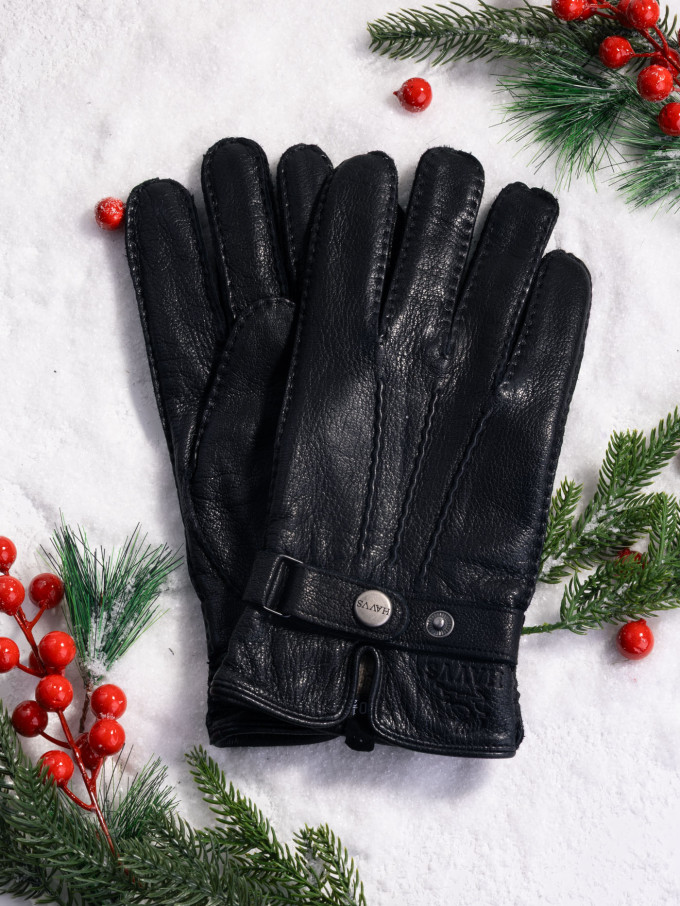 Перчатки мужсие HAVVS 0217 черные Перчатки мужсие HAVVS 0217 черные