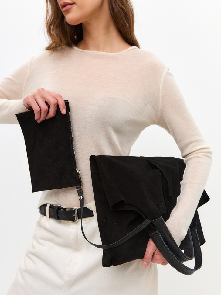 Сумка FIATO 2653С замша чёрная Сумка FIATO 2653С замша чёрная