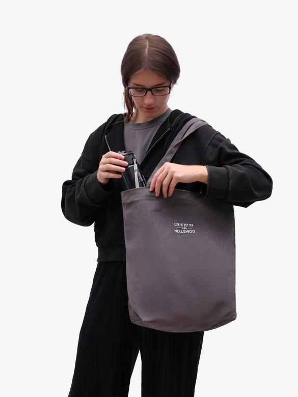 Сумка-шопер Б 6003 серая