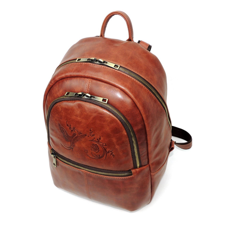 Рюкзак женский Natalia Kalinovskaya, Р43-602 «Като» рыжий/коричневый
