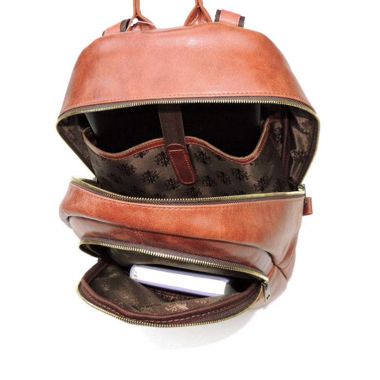 Рюкзак женский Natalia Kalinovskaya, Р43-602 «Като» рыжий/коричневый