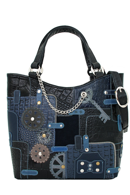 Сумка женская Protege, ДС-189-125, "Техно" черно-синяя Сумка женская Protege, ДС-189-125, "Техно" черно-синяя