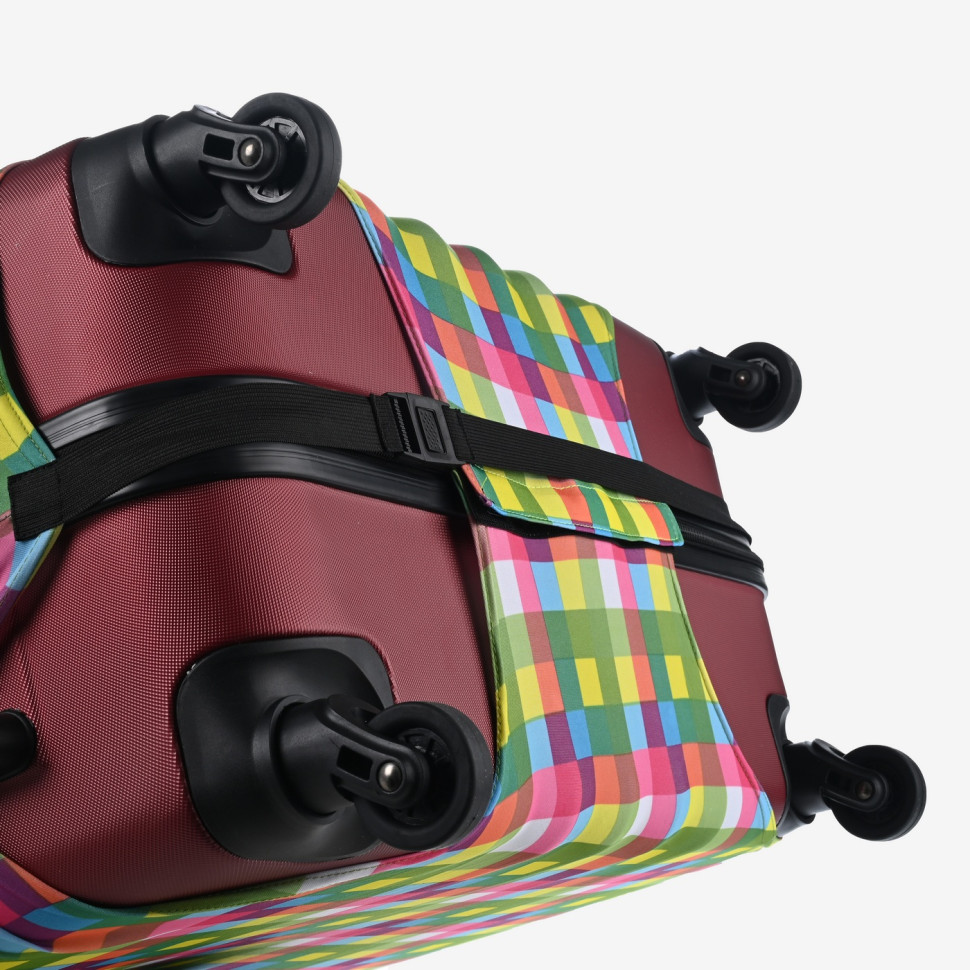 Чехол для чемодана Клетка размер L цветной Чехол для чемодана Клетка размер L цветной