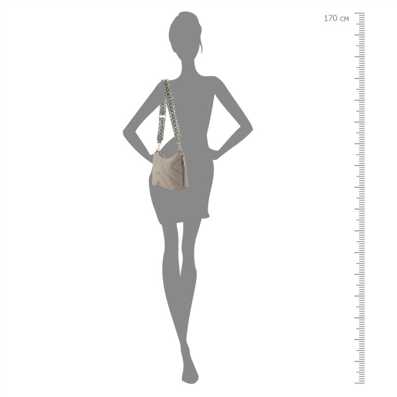 Сумка Оливи, 1161/1 серо-бежевая