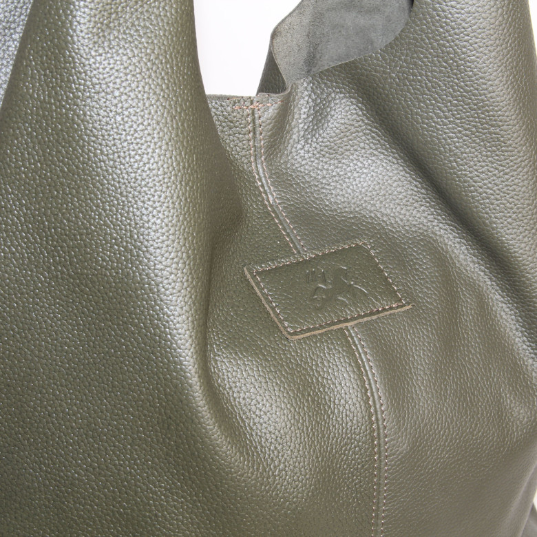 Сумка-шопер из кожи Maxsimo Tarnavsky 2001 зелёная