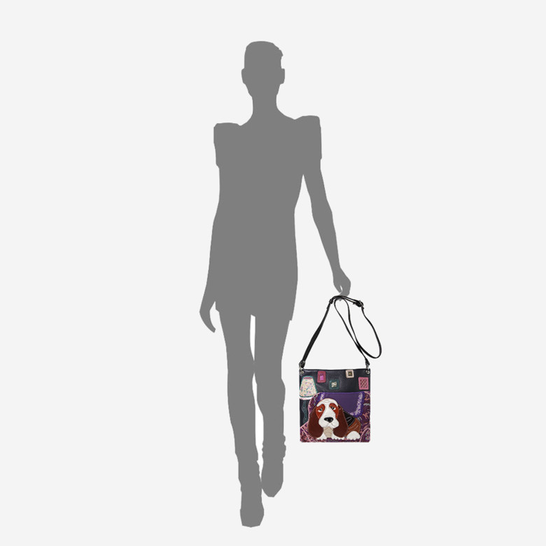 Сумка женская Protege, ДС-144-106 Бассет №2 чёрная