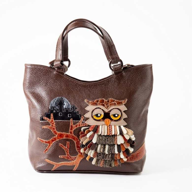 Сумка женская Protege, ДС-189-83 Сова №2 мокко