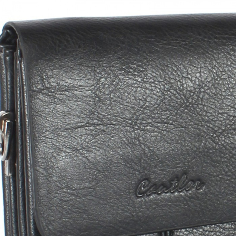 Мужская сумка-планшет из экокожи Cantlor Y03-1 чёрная