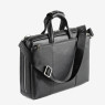 Мужской портфель из натуральной кожи Hight Touch 1439A чёрный