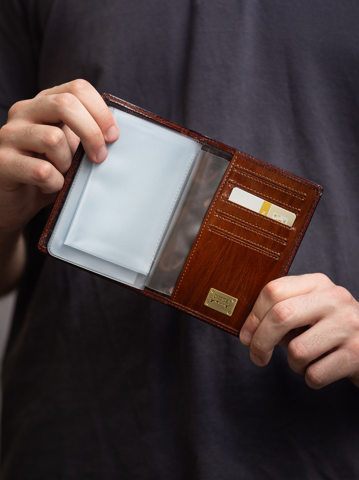 Обложка для автодокументов Cosset, F14-327-A2289 коричневый Обложка для автодокументов Cosset, F14-327-A2289 коричневый