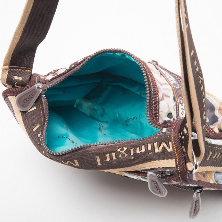 Сумка Minigirl 191 коты коричневая