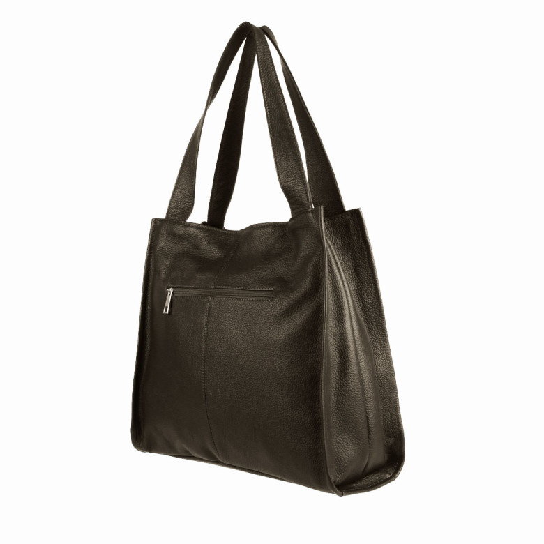 Сумка-шопер из кожи Maxsimo Tarnavsky 2004 коричневая