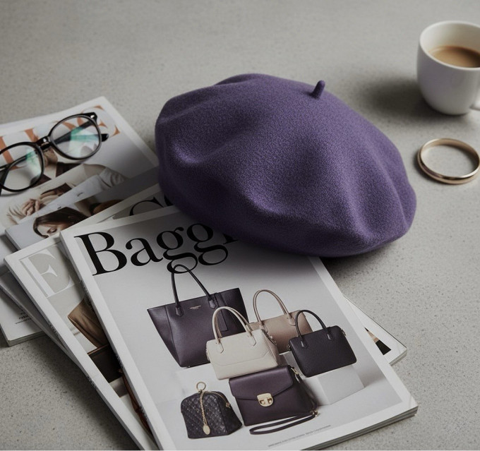 Берет женский Stigler, ягодный джем